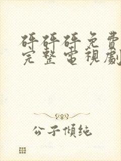 砰砰砰免费观看完整电视剧双