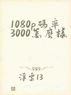 1080p码率3000怎么样
