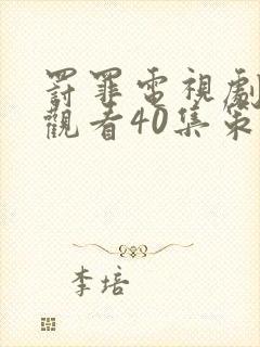 罚罪电视剧免费观看40集策驰影院封面