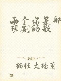 两个你是哪个电视剧的歌封面