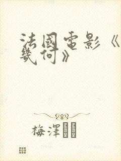 法国电影《爱我几何》封面