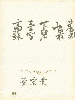 高手下山叶君临苏雪儿 最新章节