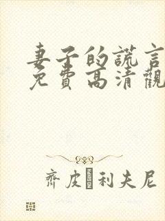 妻子的谎言短剧免费高清观看