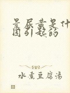 晨尿黄是什么原因引起的