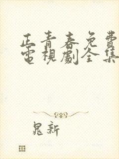 正青春免费观看电视剧全集