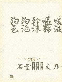 狗狗干呕咳嗽白色泡沫粘液