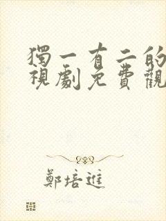 独一有二的她电视剧免费观看