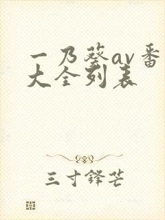 一乃葵av番号大全列表封面