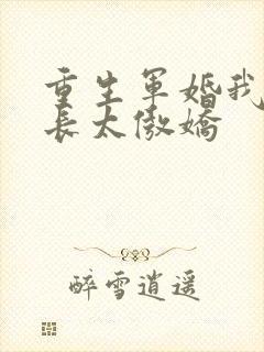 重生军婚我家首长太傲娇封面