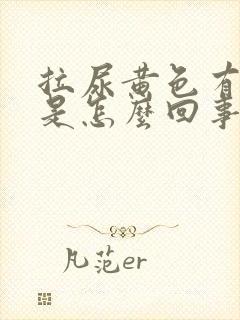 拉尿黄色有泡泡是怎么回事