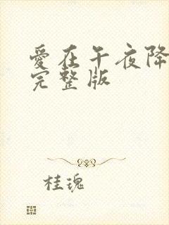 爱在午夜降临前完整版