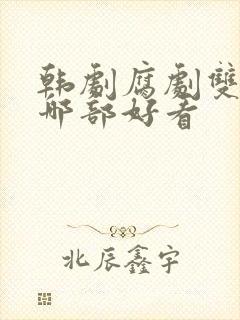 韩剧腐剧双男主哪部好看