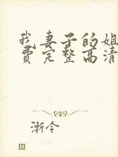 我妻子的姐姐免费完整高清电视剧在