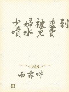 少妇被爽到高潮喷水免费