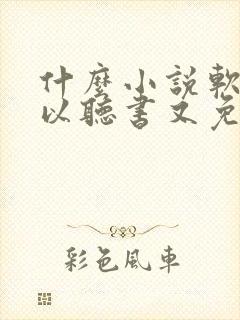 什么小说软件可以听书又免费的