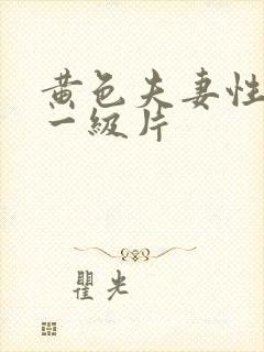 黄色夫妻性生活一级片