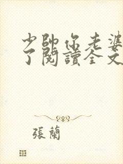 少帅你老婆又跑了阅读全文封面