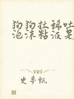 狗狗拉稀吐黄色泡沫粘液是什么原因封面