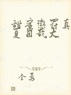 甜蜜惩罚真人版夏目哉大封面