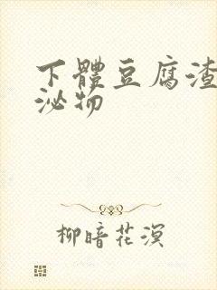 下体豆腐渣状分泌物