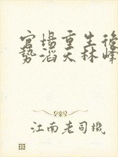 官场重生后我权势滔天林峰的小说封面