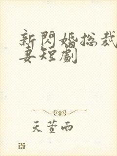 新闪婚总裁契约妻短剧封面