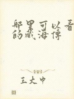 哪里可以看免费的藏海传