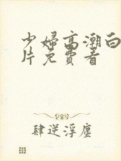 少妇高潮白浆毛片免费看封面