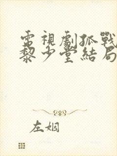 电视剧孤战迷城黎少堂结局