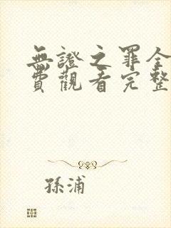 无证之罪全集免费观看完整版封面