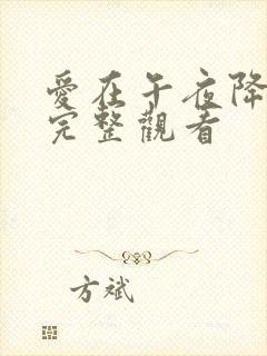 爱在午夜降临前完整观看