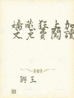 娇藏狂上加狂全文免费阅读笔趣阁