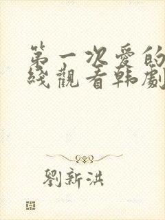 第一次爱的人在线观看韩剧免费高清