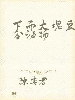 下面大块豆腐渣分泌物封面