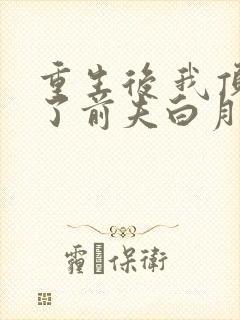 重生后 我顶替了前夫白月光