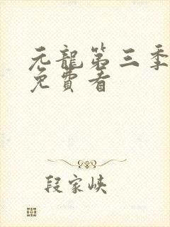 元龙第三季全集免费看