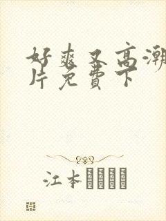 好爽又高潮了毛片免费下封面