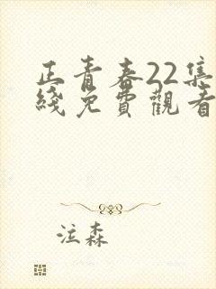正青春22集在线免费观看