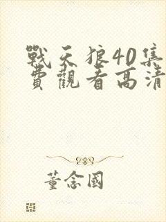 战天狼40集免费观看高清