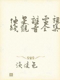 他是谁电视剧在线观看全集免费高清