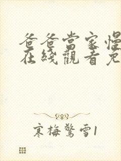 爸爸当家慢享季在线观看免费封面