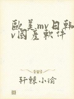 欧美mv日韩mv国产软件