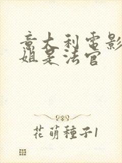 意大利电影我姐姐是法官封面