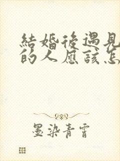 结婚后遇见喜欢的人应该怎么办封面