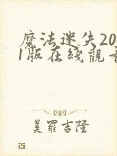 魔法迷失2011版在线观看封面