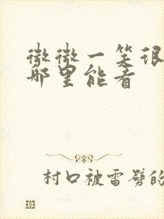 微微一笑很倾城哪里能看