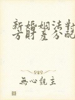 新婚姻法对出轨方财产分配