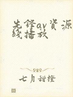 先锋av资源在线播放