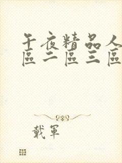 午夜精品人妻一区二区三区