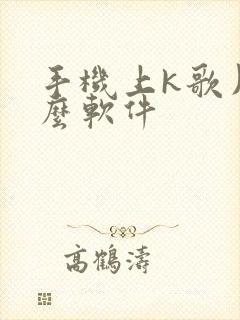 手机上k歌用什么软件封面